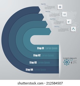 Design clean number banners template/graphic or website layout. Vector.