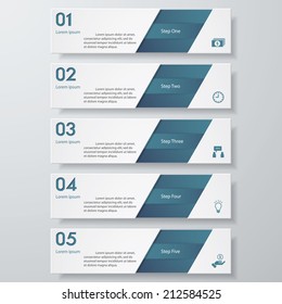 Design clean number banners template/graphic or website layout. Vector.