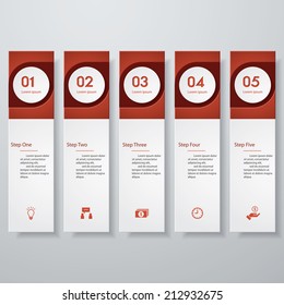 Design clean number banners template/graphic or website layout. Vector.