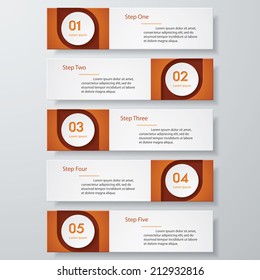Design clean number banners template/graphic or website layout. Vector.