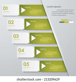 Design clean number banners template/graphic or website layout. Vector. 