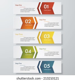 Design clean number banners template/graphic or website layout. Vector. 