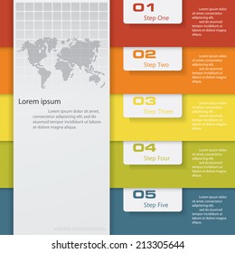 Design clean number banners template/graphic or website layout. Vector.
