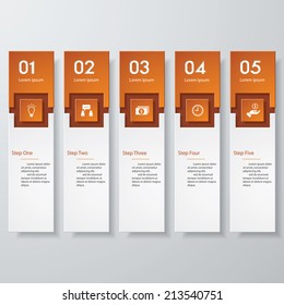 Design clean number banners template/graphic or website layout. Vector.