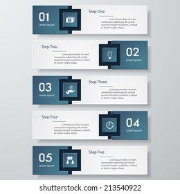 Design clean number banners template/graphic or website layout. Vector.