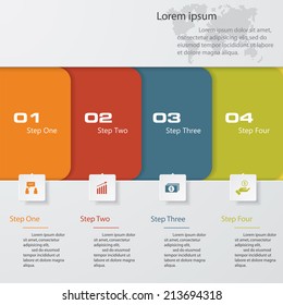 Design clean number banners template/graphic or website layout. Vector.