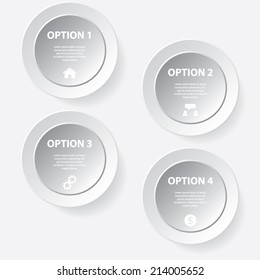 Design clean number banners template/graphic or website layout. Vector.