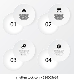 Design clean number banners template/graphic or website layout. Vector.