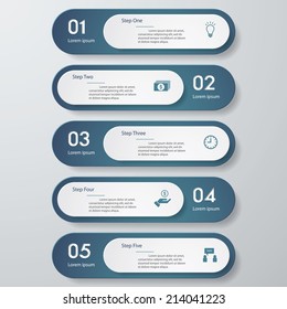 Design clean number banners template/graphic or website layout. Vector.