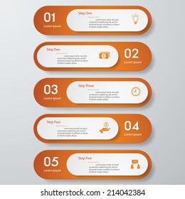 Design clean number banners template/graphic or website layout. Vector.