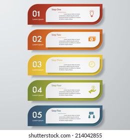 Design clean number banners template/graphic or website layout. Vector.