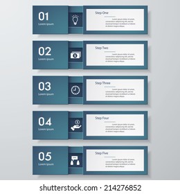 Design clean number banners template/graphic or website layout. Vector.