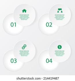 Design clean number banners template/graphic or website layout. Vector.