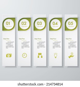 Design clean number banners template/graphic or website layout. Vector.