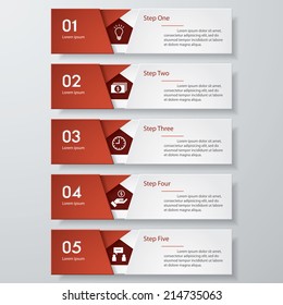 Design clean number banners template/graphic or website layout. Vector.