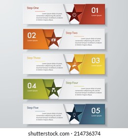 Design clean number banners template/graphic or website layout. Vector.