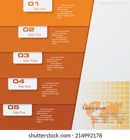 Design clean number banners template/graphic or website layout. Vector.