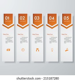 Design clean number banners template/graphic or website layout. Vector.
