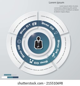 Design clean number banners template/graphic or website layout. Vector.