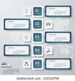 Design clean number banners template/graphic or website layout. Vector.