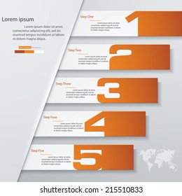 Design clean number banners template/graphic or website layout. Vector.