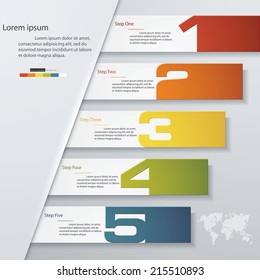 Design clean number banners template/graphic or website layout. Vector.