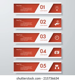 Design clean number banners template/graphic or website layout. Vector.