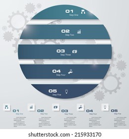 Design clean number banners template/graphic or website layout/timeline. Vector.