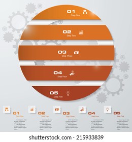 Design clean number banners template/graphic or website layout/timeline. Vector.