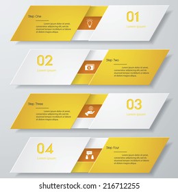 Design clean number banners template/graphic or website layout. Vector.