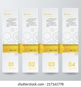 Design clean number banners template/graphic or website layout. Vector.