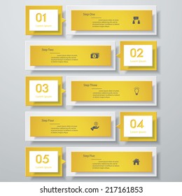 Design clean number banners template/graphic or website layout. Vector.