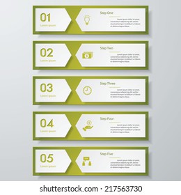 Design clean number banners template/graphic or website layout. Vector.