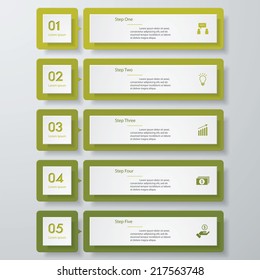 Design clean number banners template/graphic or website layout. Vector.