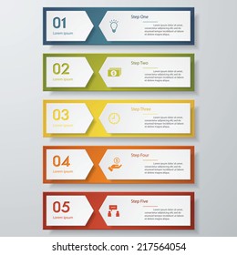 Design clean number banners template/graphic or website layout. Vector.