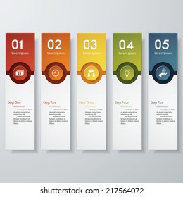 Design clean number banners template/graphic or website layout. Vector.