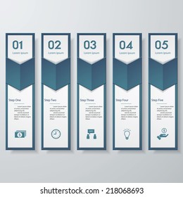 Design clean number banners template/graphic or website layout. Vector.