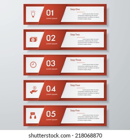 Design clean number banners template/graphic or website layout. Vector.