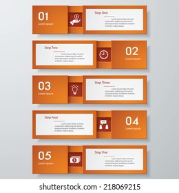 Design clean number banners template/graphic or website layout. Vector.