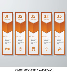 Design clean number banners template/graphic or website layout. Vector.