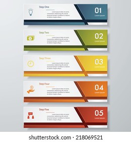 Design clean number banners template/graphic or website layout. Vector.