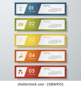 Design clean number banners template/graphic or website layout. Vector.