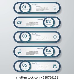 Design clean number banners template/graphic or website layout. Vector.