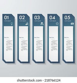 Design clean number banners template/graphic or website layout. Vector.