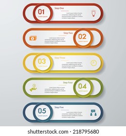 Design clean number banners template/graphic or website layout. Vector.