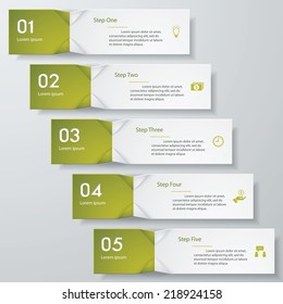 Design clean number banners template/graphic or website layout. Vector.