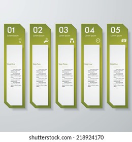 Design clean number banners template/graphic or website layout. Vector.