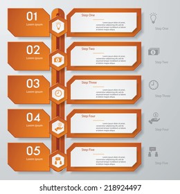 Design clean number banners template/graphic or website layout. Vector.