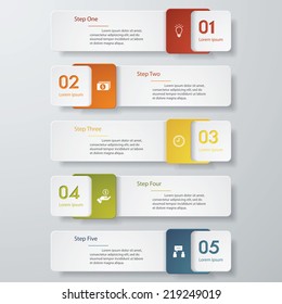 Design clean number banners template/graphic or website layout. Vector.