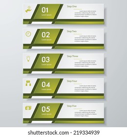 Design clean number banners template/graphic or website layout. Vector.
